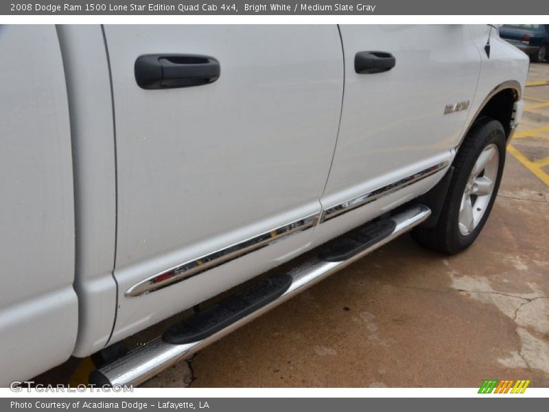 Bright White / Medium Slate Gray 2008 Dodge Ram 1500 Lone Star Edition Quad Cab 4x4