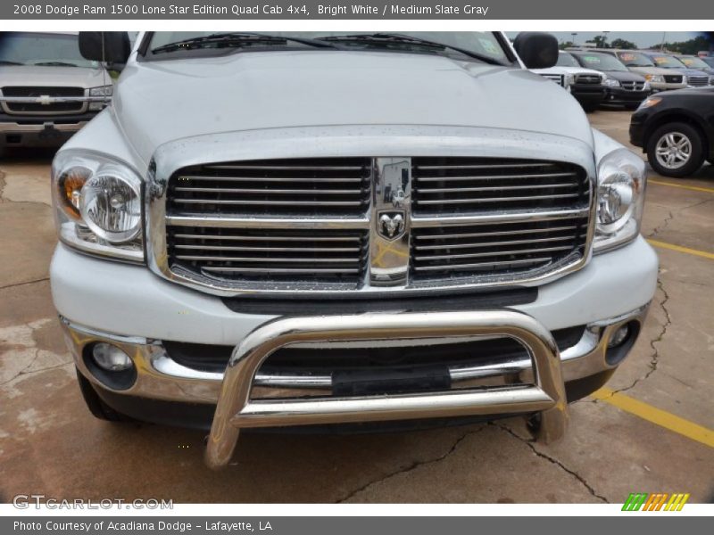 Bright White / Medium Slate Gray 2008 Dodge Ram 1500 Lone Star Edition Quad Cab 4x4