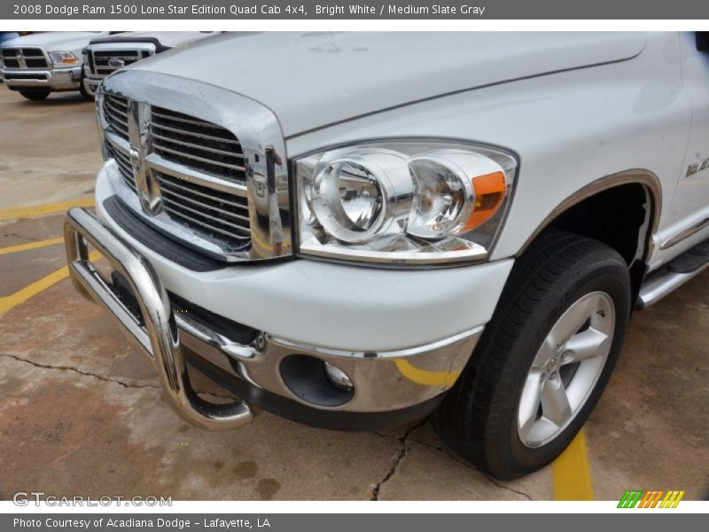 Bright White / Medium Slate Gray 2008 Dodge Ram 1500 Lone Star Edition Quad Cab 4x4