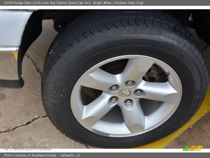 Bright White / Medium Slate Gray 2008 Dodge Ram 1500 Lone Star Edition Quad Cab 4x4