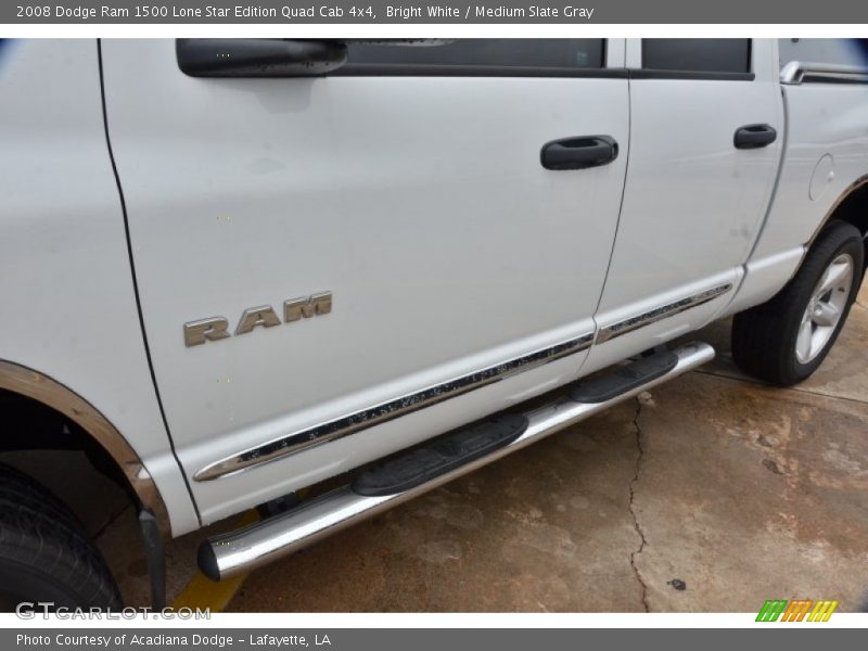 Bright White / Medium Slate Gray 2008 Dodge Ram 1500 Lone Star Edition Quad Cab 4x4