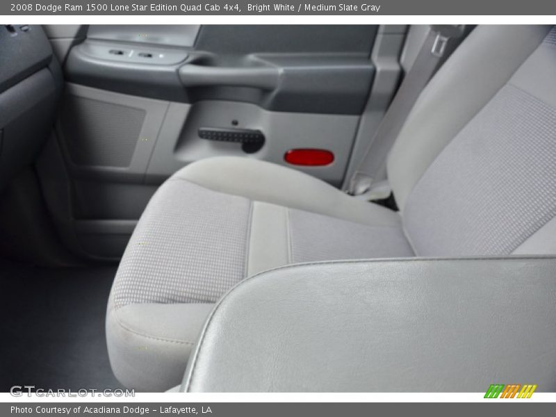 Bright White / Medium Slate Gray 2008 Dodge Ram 1500 Lone Star Edition Quad Cab 4x4