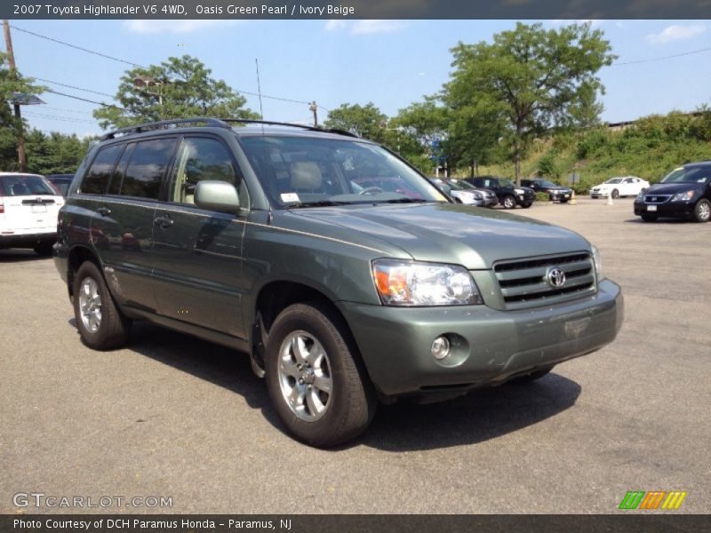 Oasis Green Pearl / Ivory Beige 2007 Toyota Highlander V6 4WD