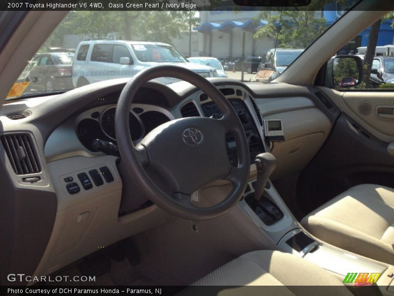 Oasis Green Pearl / Ivory Beige 2007 Toyota Highlander V6 4WD