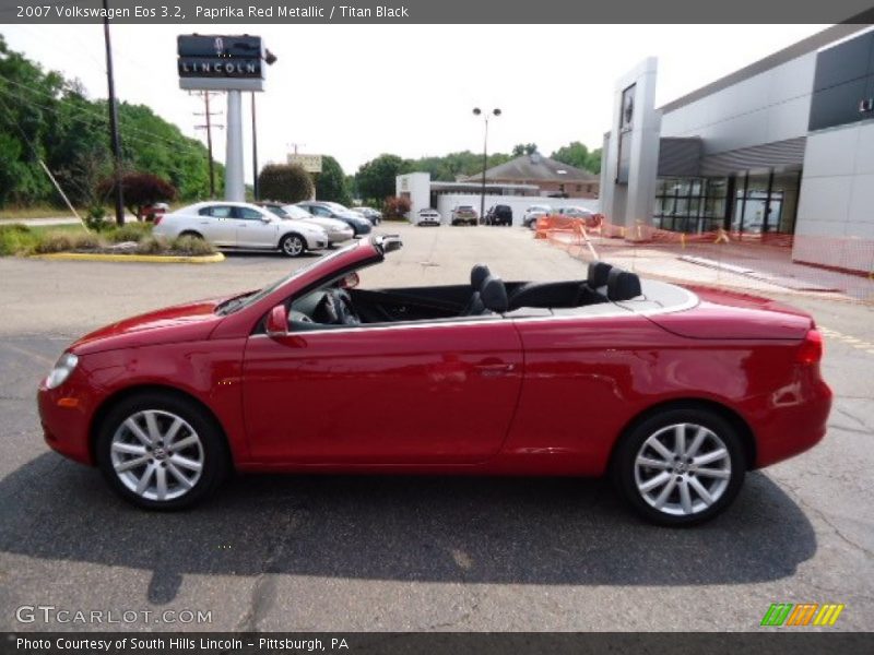 Paprika Red Metallic / Titan Black 2007 Volkswagen Eos 3.2