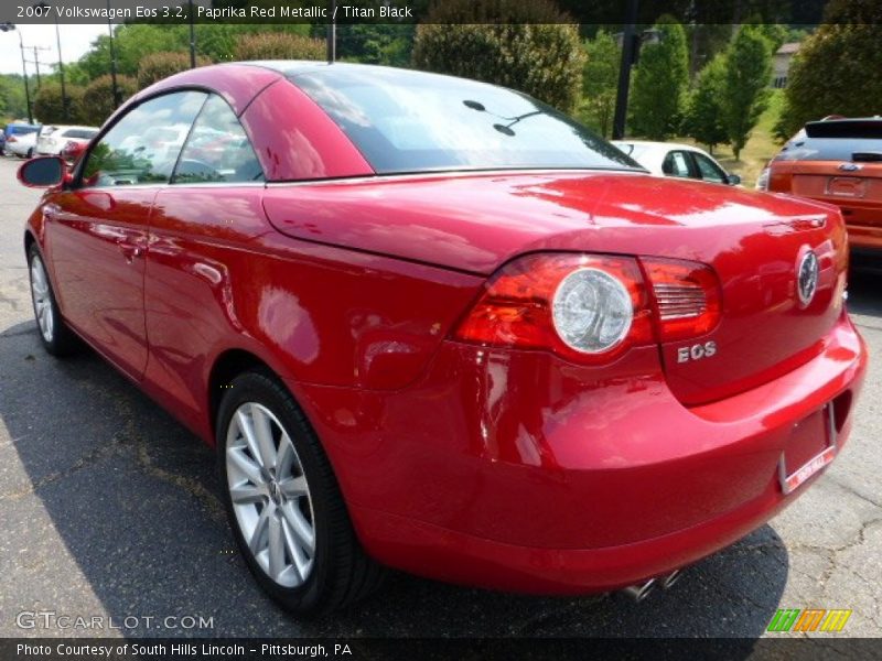 Paprika Red Metallic / Titan Black 2007 Volkswagen Eos 3.2