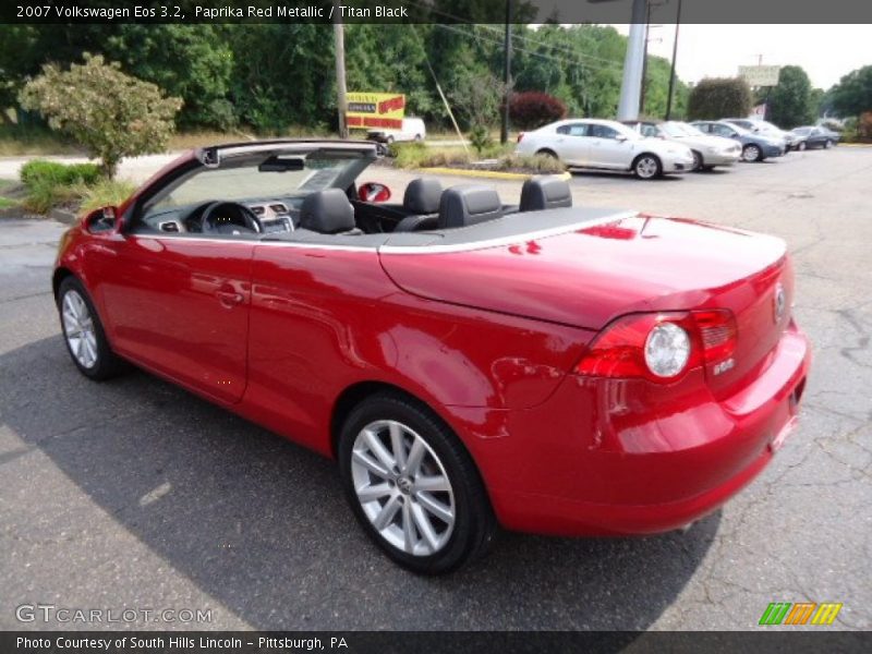 Paprika Red Metallic / Titan Black 2007 Volkswagen Eos 3.2