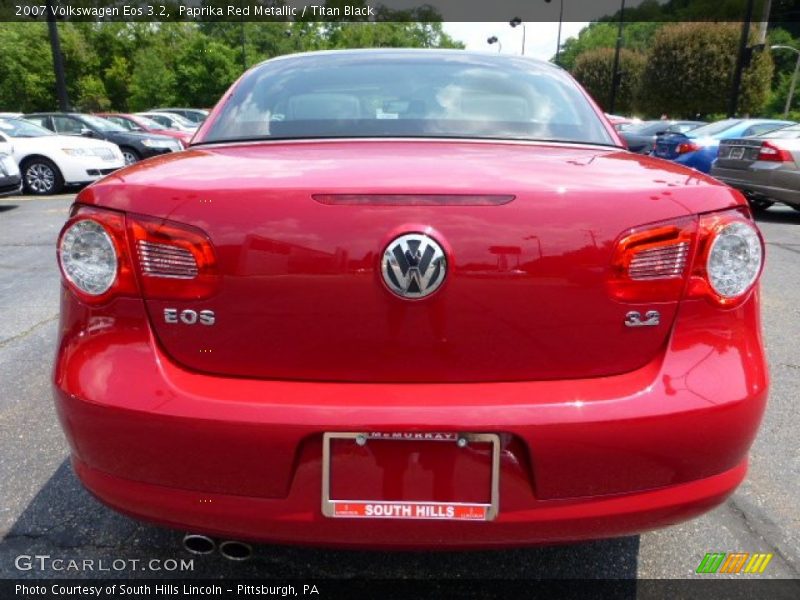 Paprika Red Metallic / Titan Black 2007 Volkswagen Eos 3.2