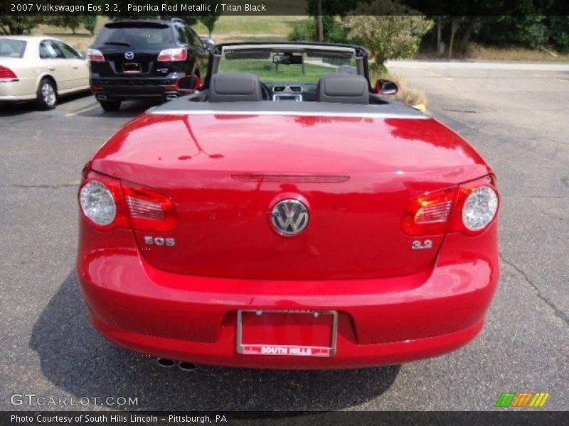 Paprika Red Metallic / Titan Black 2007 Volkswagen Eos 3.2