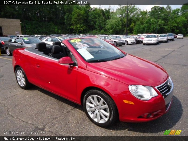 Paprika Red Metallic / Titan Black 2007 Volkswagen Eos 3.2