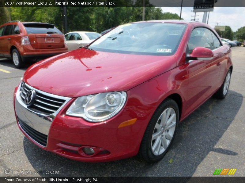 Paprika Red Metallic / Titan Black 2007 Volkswagen Eos 3.2