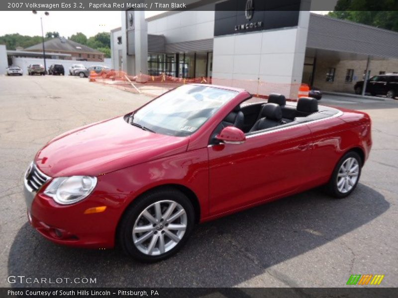 Paprika Red Metallic / Titan Black 2007 Volkswagen Eos 3.2