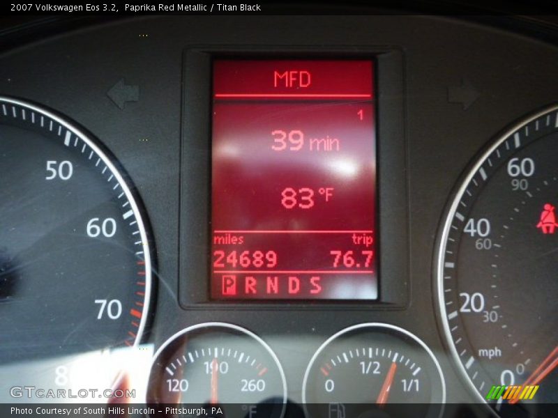 Paprika Red Metallic / Titan Black 2007 Volkswagen Eos 3.2