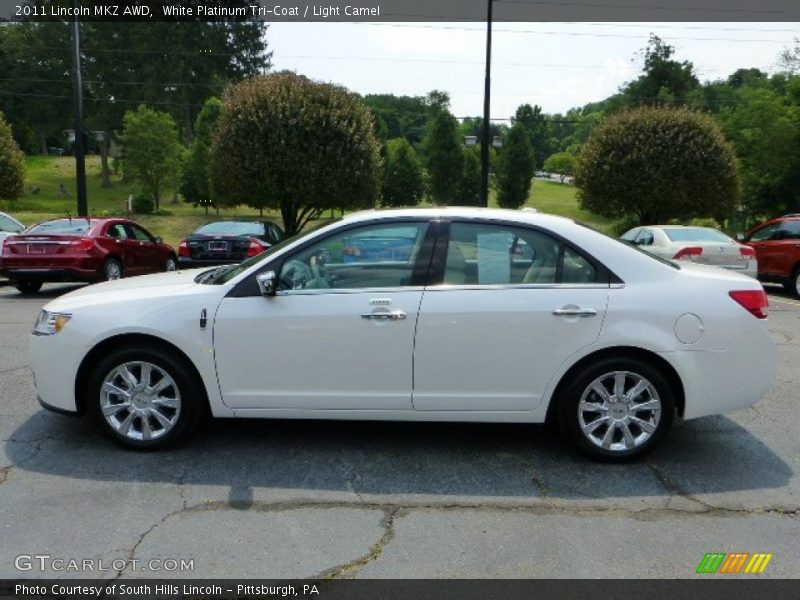 White Platinum Tri-Coat / Light Camel 2011 Lincoln MKZ AWD