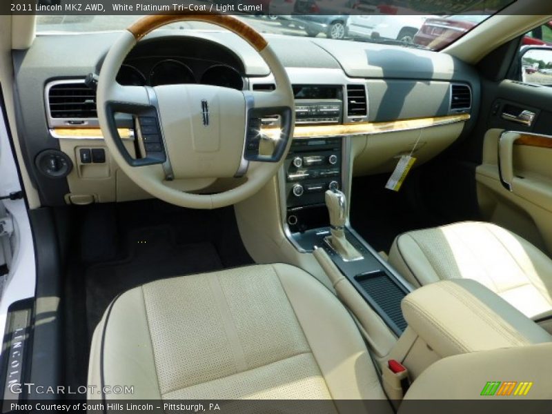 White Platinum Tri-Coat / Light Camel 2011 Lincoln MKZ AWD