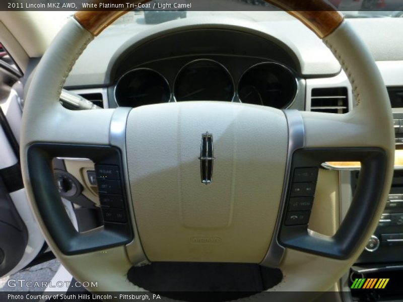White Platinum Tri-Coat / Light Camel 2011 Lincoln MKZ AWD
