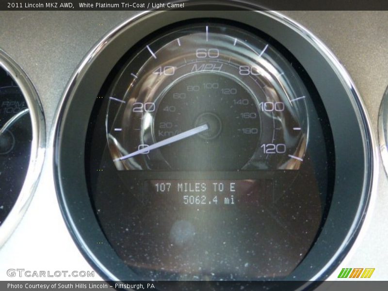 White Platinum Tri-Coat / Light Camel 2011 Lincoln MKZ AWD