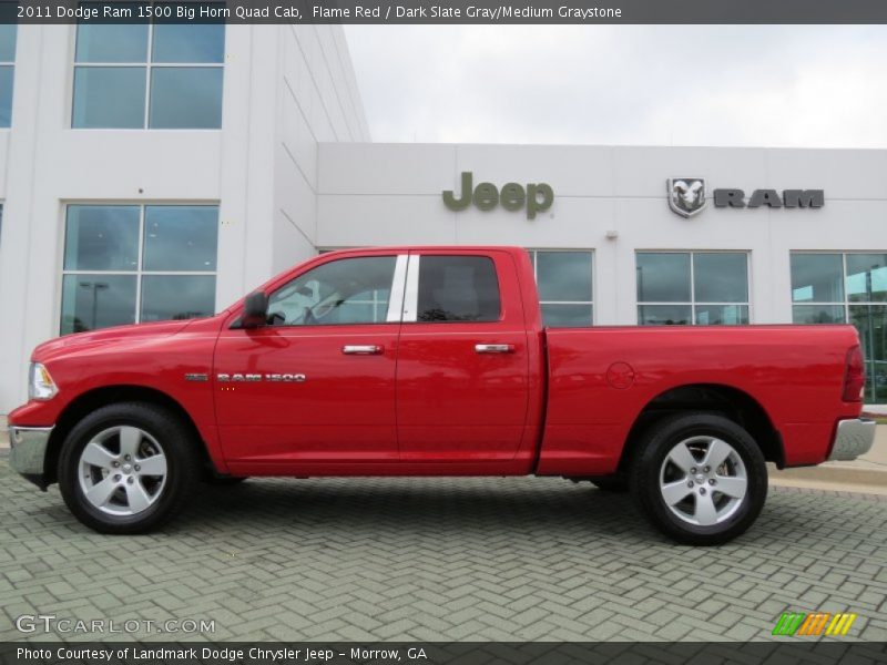 Flame Red / Dark Slate Gray/Medium Graystone 2011 Dodge Ram 1500 Big Horn Quad Cab