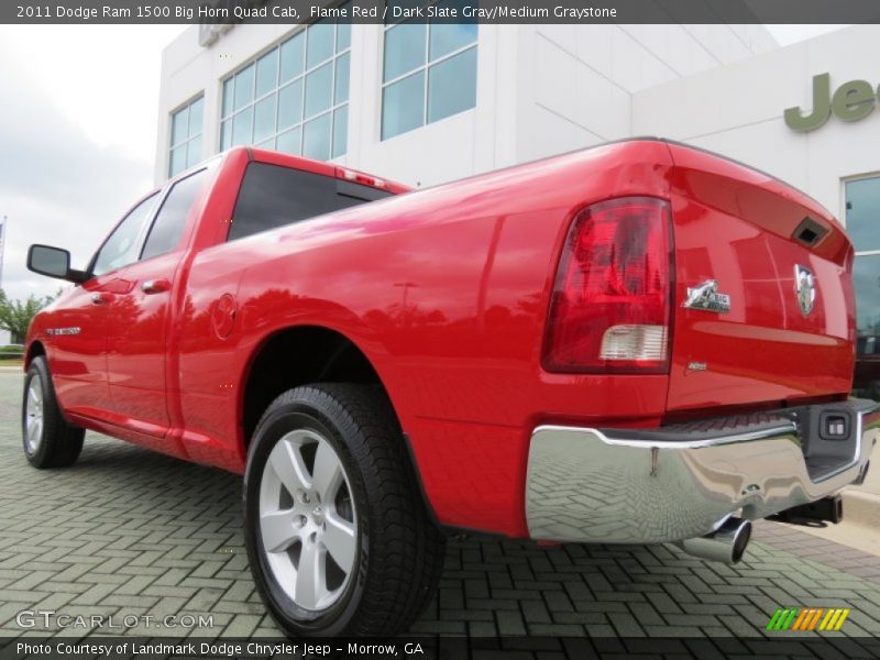 Flame Red / Dark Slate Gray/Medium Graystone 2011 Dodge Ram 1500 Big Horn Quad Cab