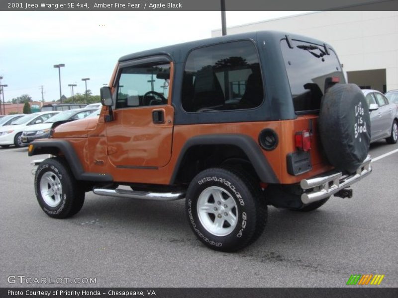 Amber Fire Pearl / Agate Black 2001 Jeep Wrangler SE 4x4
