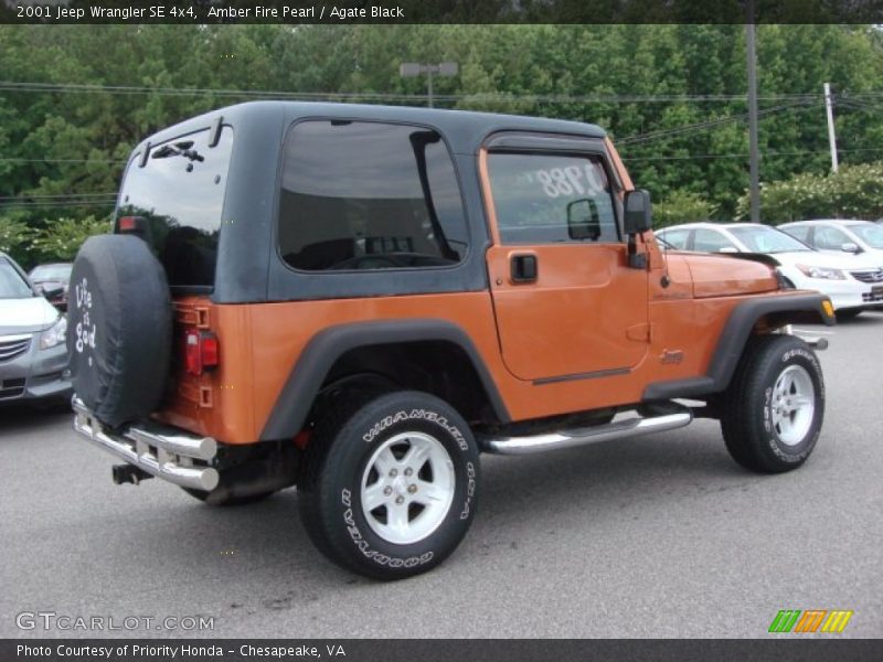 Amber Fire Pearl / Agate Black 2001 Jeep Wrangler SE 4x4