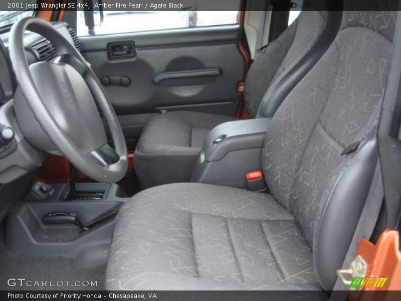 Amber Fire Pearl / Agate Black 2001 Jeep Wrangler SE 4x4