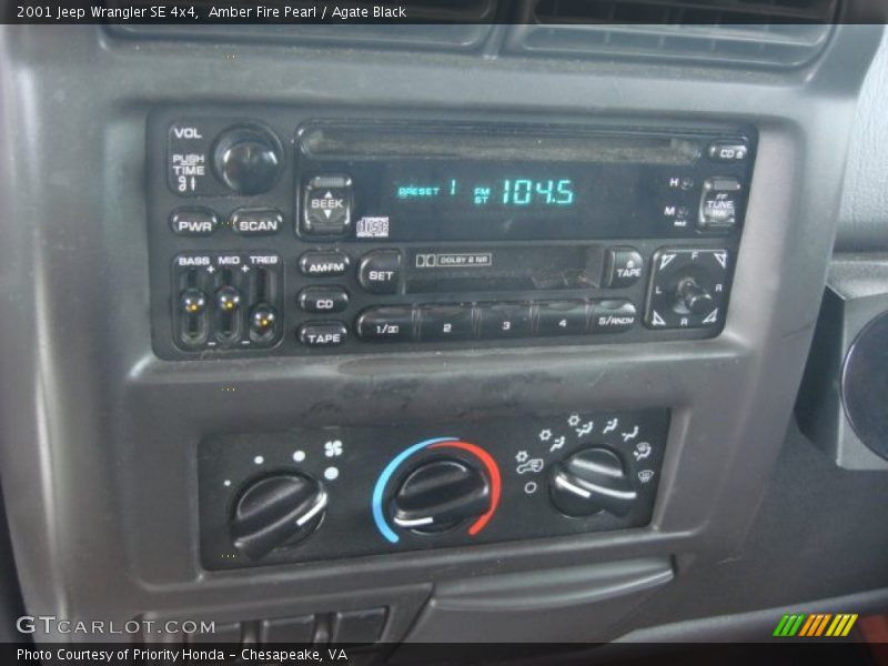 Amber Fire Pearl / Agate Black 2001 Jeep Wrangler SE 4x4