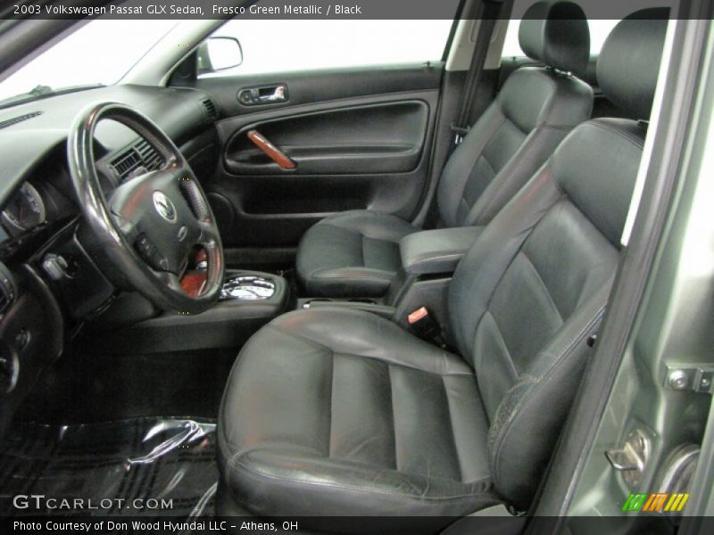 Fresco Green Metallic / Black 2003 Volkswagen Passat GLX Sedan