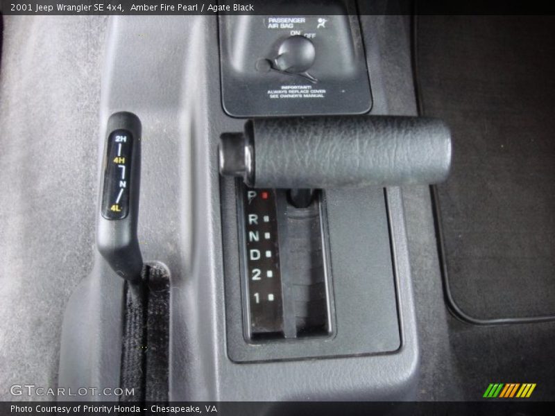 Amber Fire Pearl / Agate Black 2001 Jeep Wrangler SE 4x4