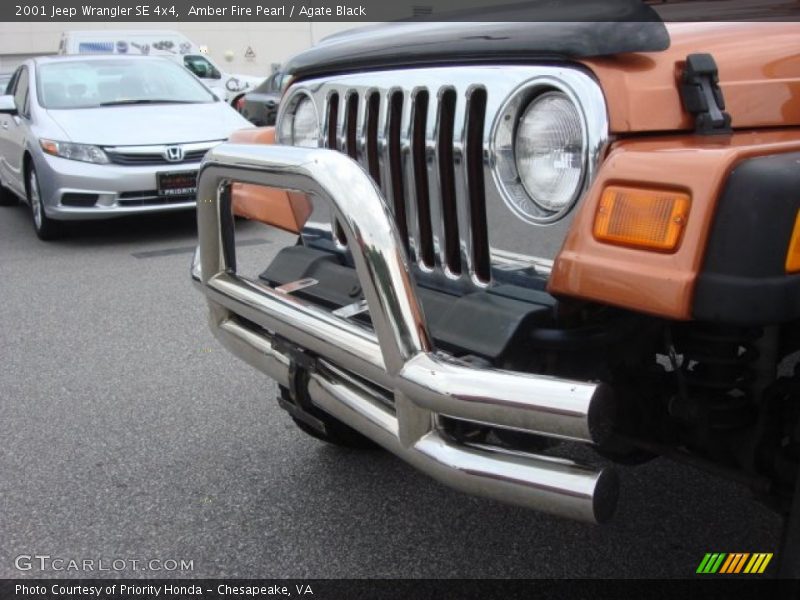 Amber Fire Pearl / Agate Black 2001 Jeep Wrangler SE 4x4