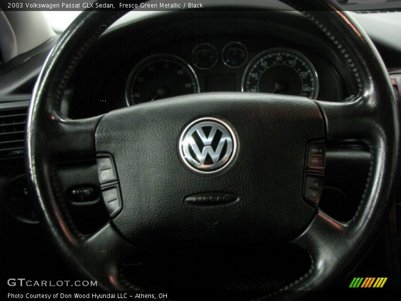 Fresco Green Metallic / Black 2003 Volkswagen Passat GLX Sedan