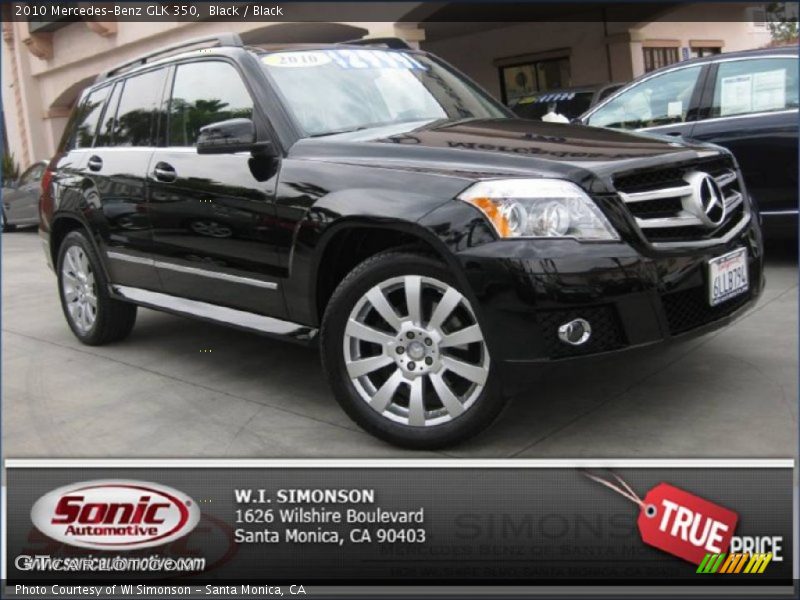 Black / Black 2010 Mercedes-Benz GLK 350