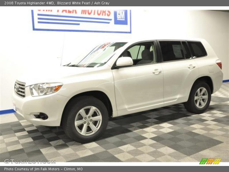 Blizzard White Pearl / Ash Gray 2008 Toyota Highlander 4WD