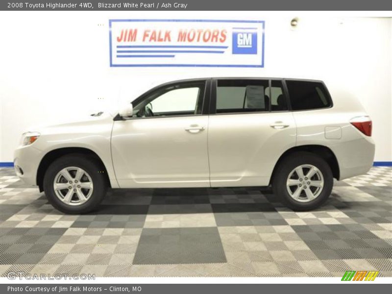 Blizzard White Pearl / Ash Gray 2008 Toyota Highlander 4WD