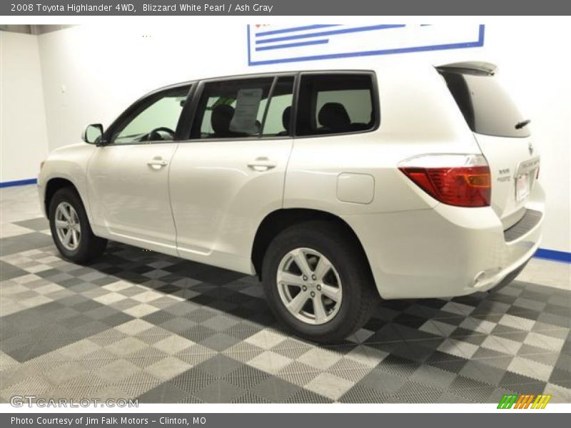 Blizzard White Pearl / Ash Gray 2008 Toyota Highlander 4WD