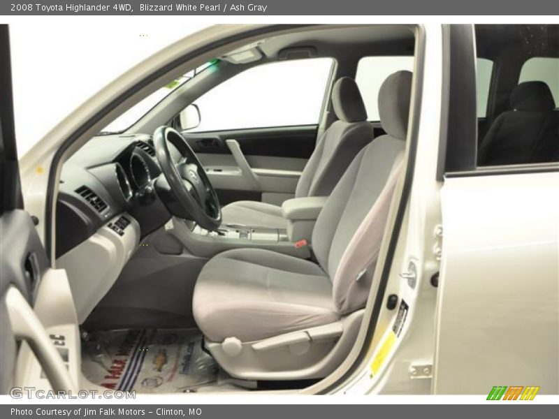 Blizzard White Pearl / Ash Gray 2008 Toyota Highlander 4WD