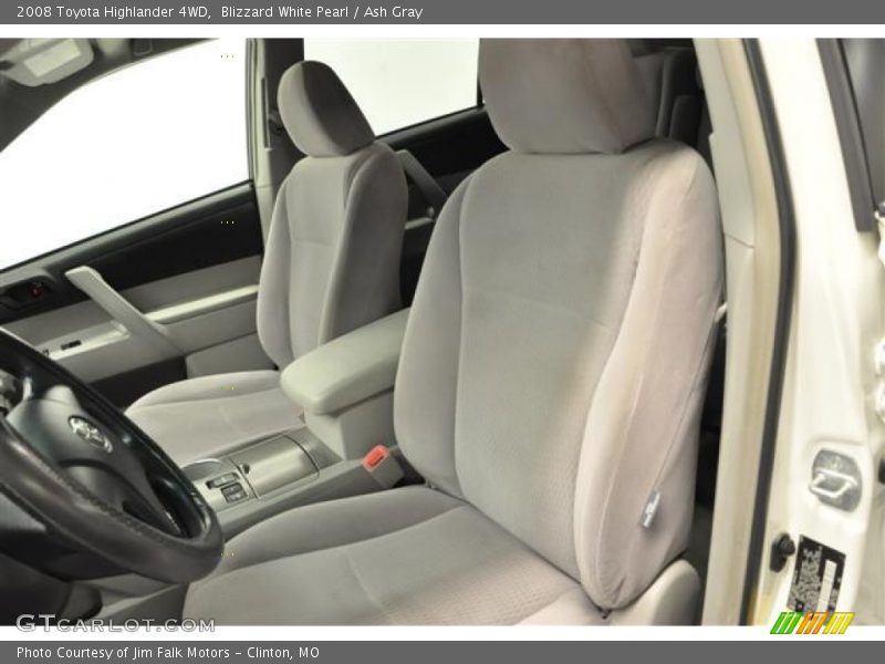 Blizzard White Pearl / Ash Gray 2008 Toyota Highlander 4WD