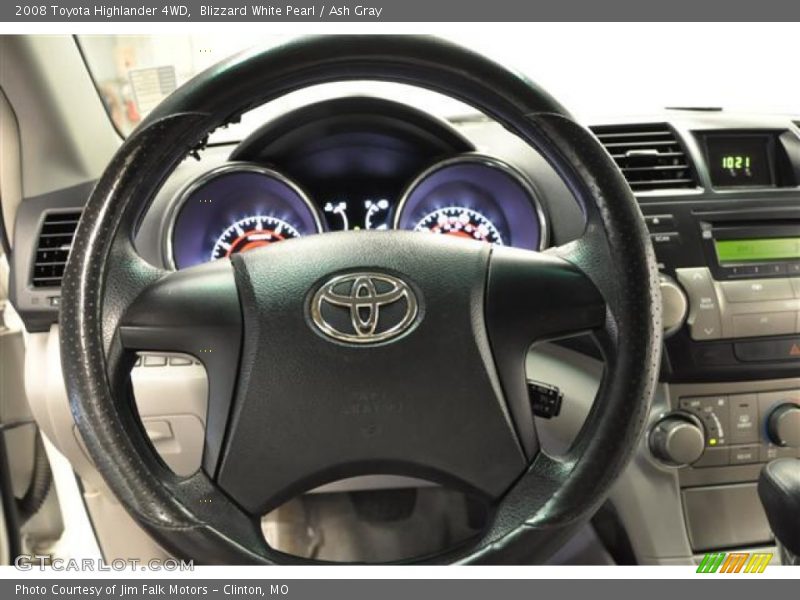 Blizzard White Pearl / Ash Gray 2008 Toyota Highlander 4WD