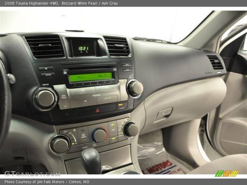 Blizzard White Pearl / Ash Gray 2008 Toyota Highlander 4WD