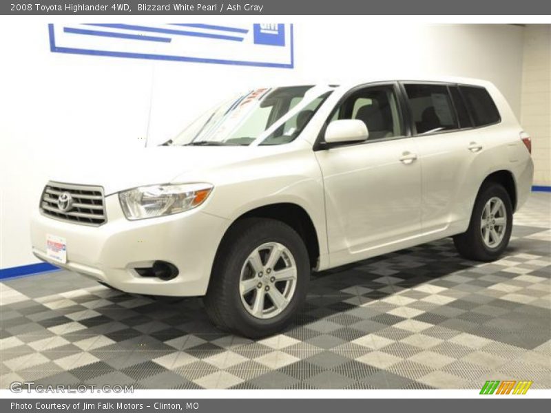 Blizzard White Pearl / Ash Gray 2008 Toyota Highlander 4WD