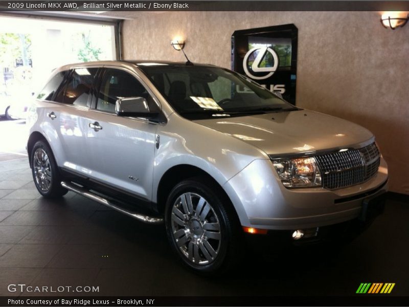 Brilliant Silver Metallic / Ebony Black 2009 Lincoln MKX AWD