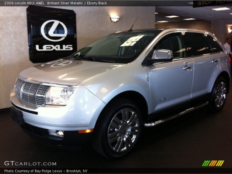 Brilliant Silver Metallic / Ebony Black 2009 Lincoln MKX AWD