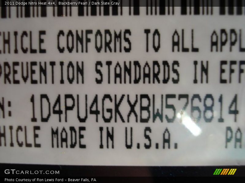 Blackberry Pearl / Dark Slate Gray 2011 Dodge Nitro Heat 4x4