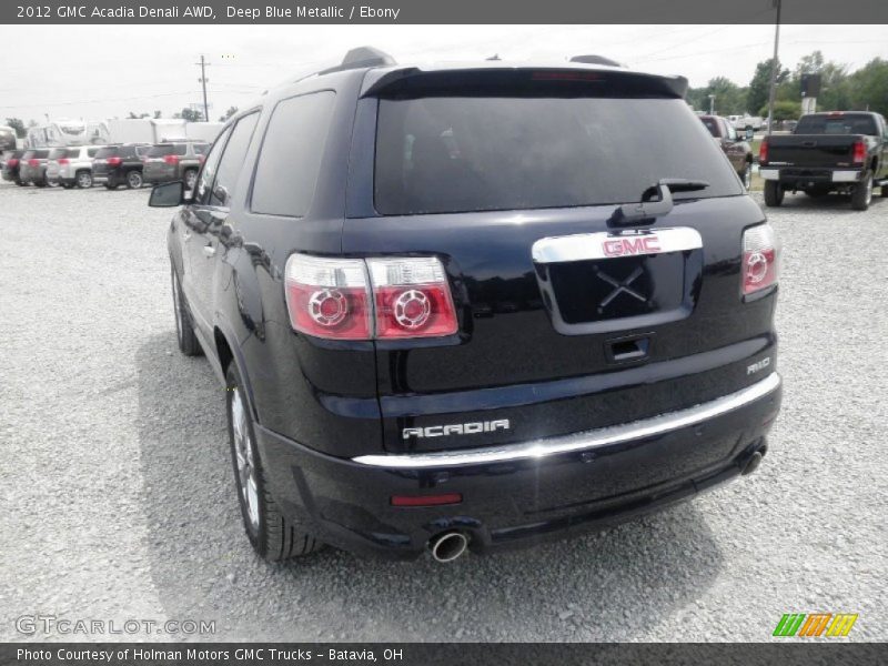 Deep Blue Metallic / Ebony 2012 GMC Acadia Denali AWD