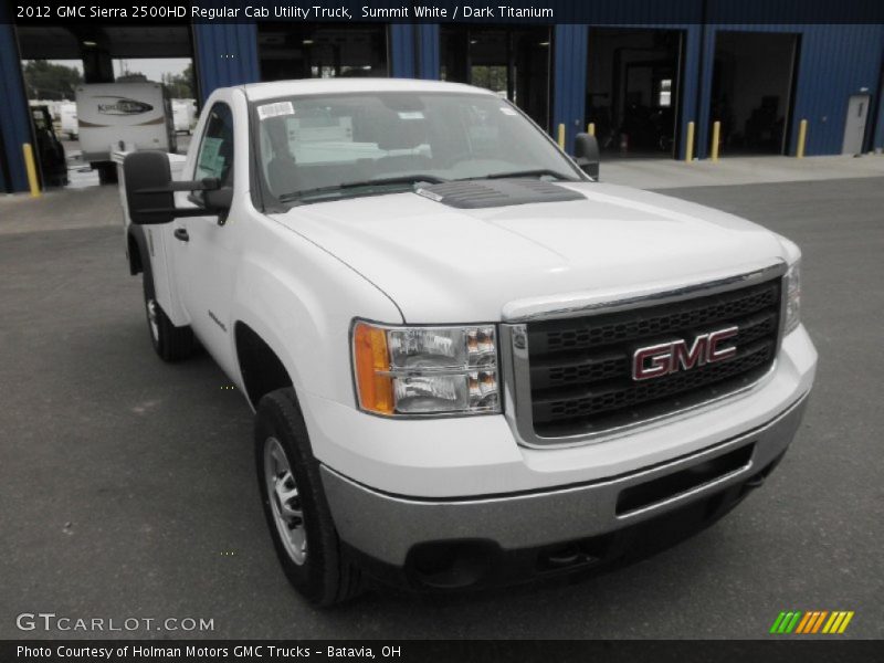 Summit White / Dark Titanium 2012 GMC Sierra 2500HD Regular Cab Utility Truck