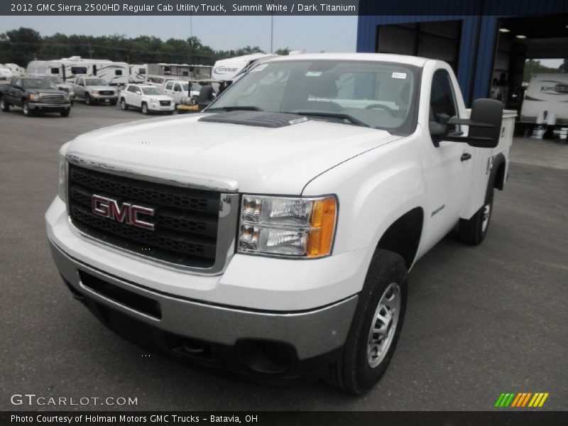 Summit White / Dark Titanium 2012 GMC Sierra 2500HD Regular Cab Utility Truck