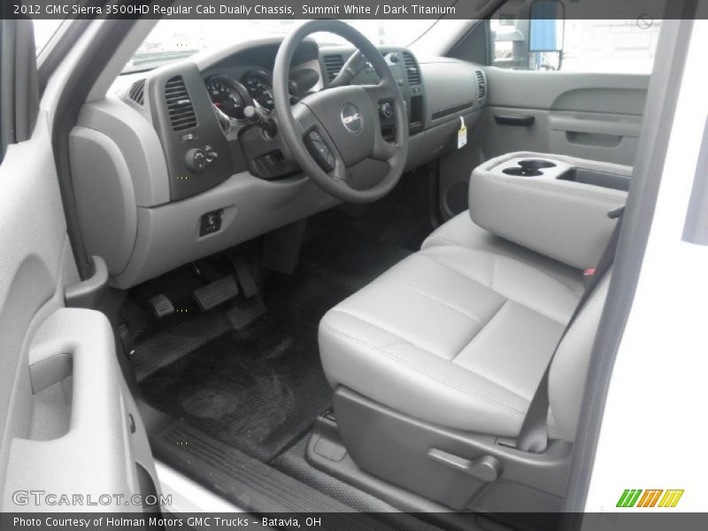 Summit White / Dark Titanium 2012 GMC Sierra 3500HD Regular Cab Dually Chassis