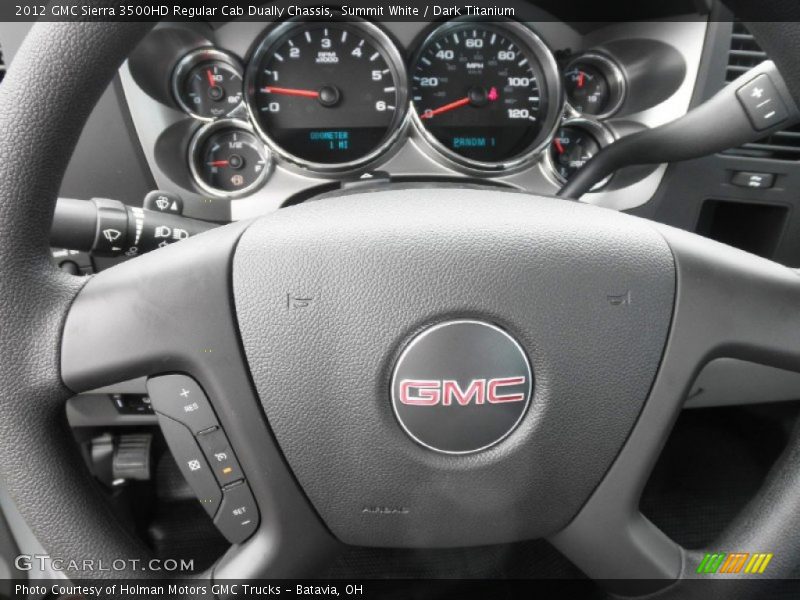 Summit White / Dark Titanium 2012 GMC Sierra 3500HD Regular Cab Dually Chassis