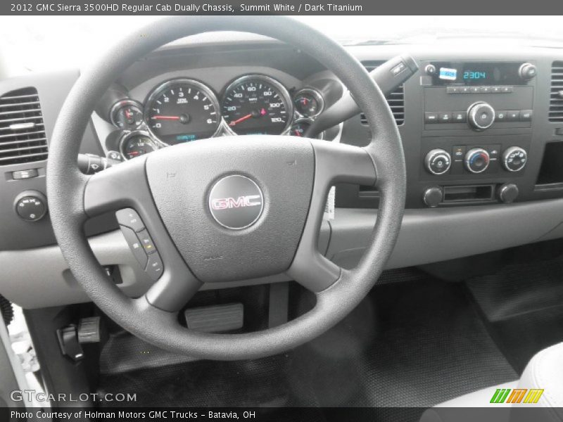 Summit White / Dark Titanium 2012 GMC Sierra 3500HD Regular Cab Dually Chassis