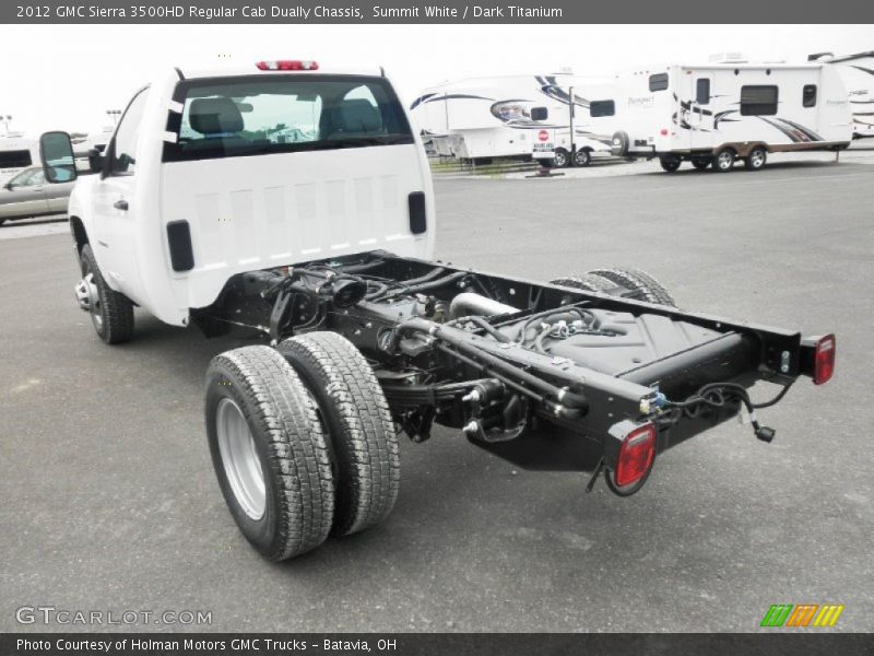 Summit White / Dark Titanium 2012 GMC Sierra 3500HD Regular Cab Dually Chassis